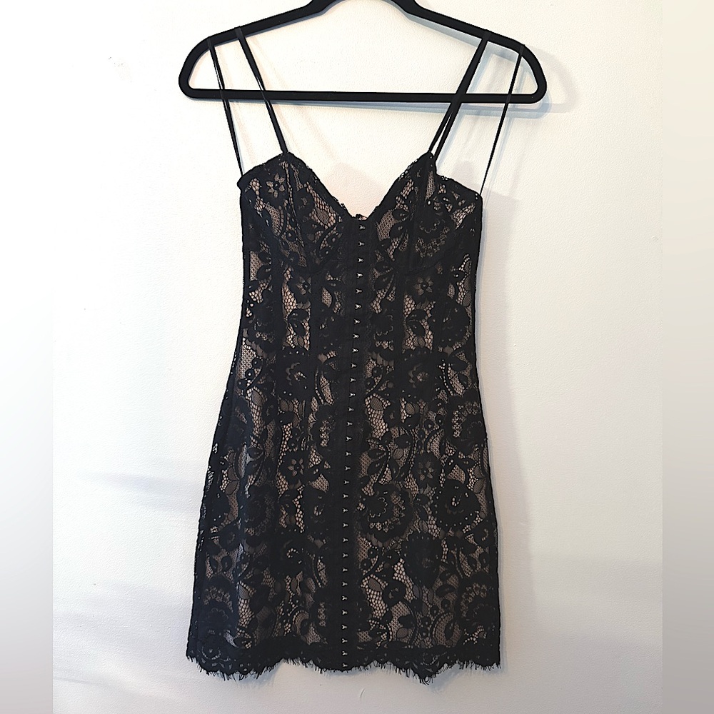 Topshop lace dress black 2